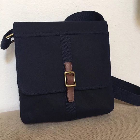 Fossil Bags New Fossil Evan City Bag In Navy Blue Poshmark